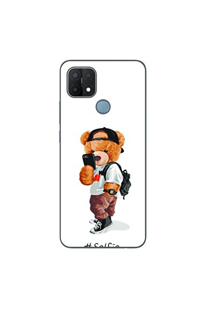 OEM Husa compatibila cu Oppo A15 si A15s Silicon Gel Tpu Model Bear Teddy Selfie
