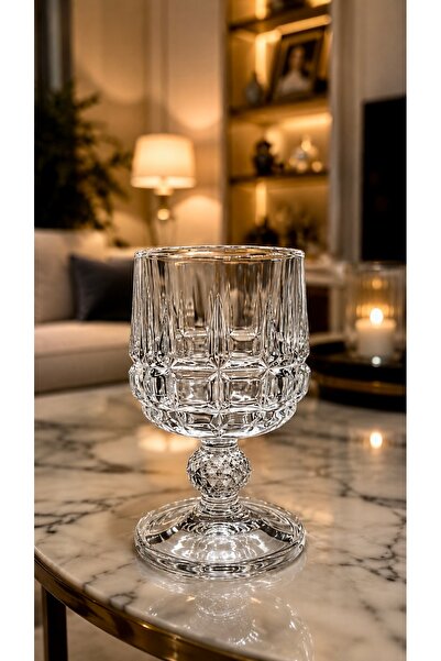 Maloria Luxury Cut Crystal Footed Glass Coffee Side Water Glass, Zamzam Water...