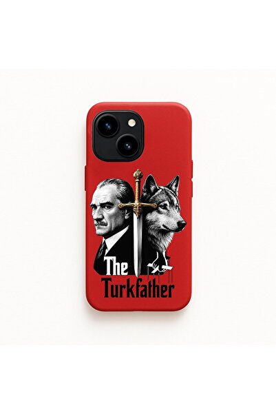 DEMİNA iPhone 13/ 14 Uyumlu Atatürk ve Kurt Kılıç Tasarım Baskılı İçi Kadife ...