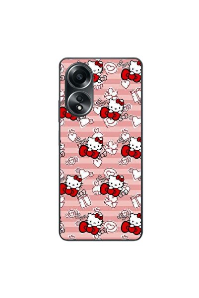 OEM Husa compatibila cu Oppo A58 4G Silicon Gel Tpu Model Hello Kitty Roz Pat...
