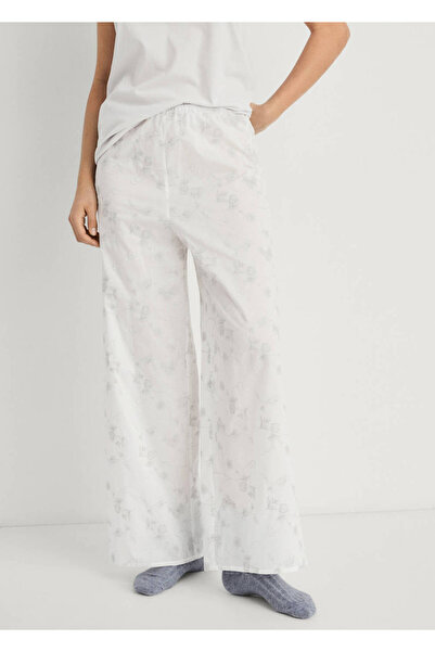 MANGO Woman Pantaloni de pijama brodați