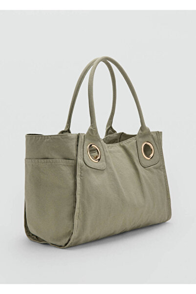 MANGO Woman %100 pamuklu tote çanta