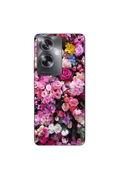 OEM Husa compatibila cu Oppo A79 5G Silicon Gel Tpu Model Trandafiri Roz