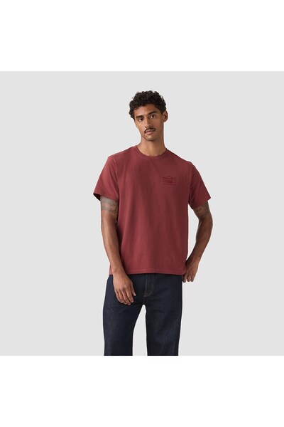 Levi's Ανδρικό κόκκινο μπλουζάκι Lse Ss Relaxed Fit American L