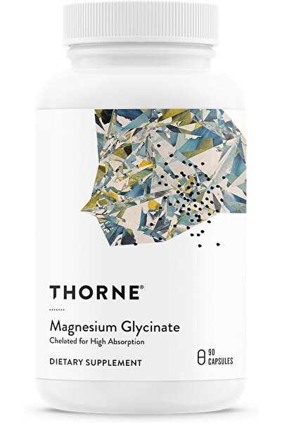 Thorne Magnesium Glycinate, 90 Capsules (120 mg per Capsule) Usa Menşeii