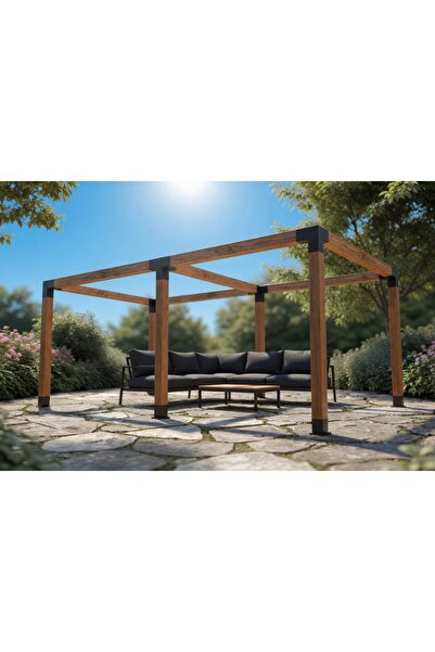 Orb Enerji Pergola Çardak Birleştirme Aparatları Seti 10x10 cm Aparatlardan 6...