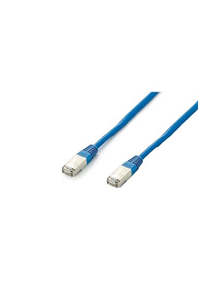 EQUIP Cablu patch Cat6A Plat.S/FTP 2xRJ45 5.00m albastru LSZH în pungă de pla...