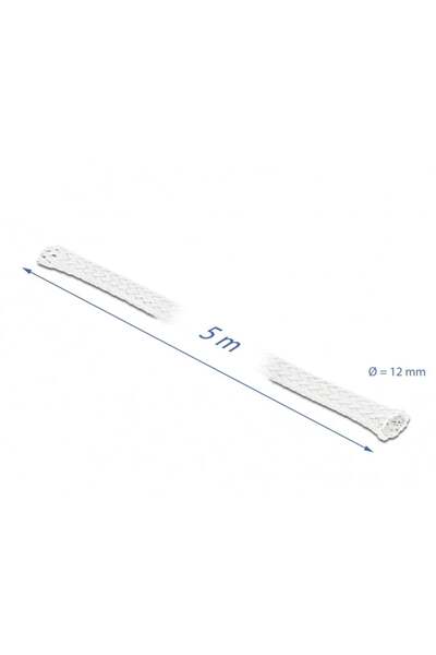 DELOCK Geflechtschlauch dehnbar 5m x 12mm wei√ü
