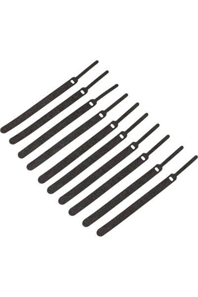 Kolink Coliere de cablu cu arici - Pachet de 10, 150mm, Negru