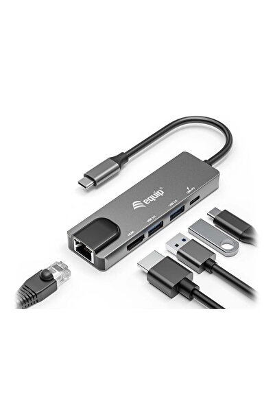 EQUIP Dock 5-1 USB-C->HDMI, 2xUSB-A, GbE, 100W USB-C 0.25m