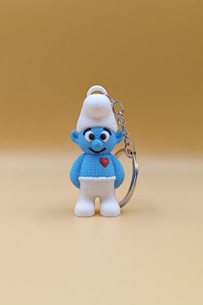 Rodopiva Breloc cu figurine Drăguțe Smurfs, cu model tricotat (plastic) - Orn...