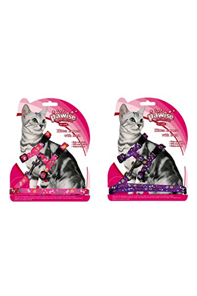 Pawise Kitten Harness 1.2 Leash-Pnk/Purp