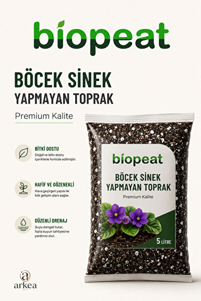 BioPeat Menekşe Toprağı 5 Litre – Hava Geçirgen Özel Karışım Menekşe ve Salon...