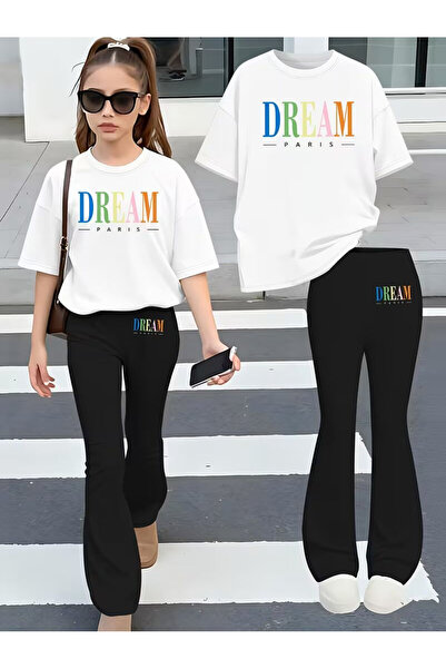 YUNAYT Set de pantaloni evazați și tricou spaniol pentru fete