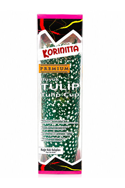 Korinitta Premium Büyük Tulip Cup Kağıt Muffin & Kek Kalıpları 200 Adet