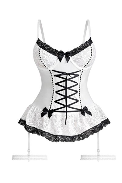 VELVIA Lace Detailed Bodysuit