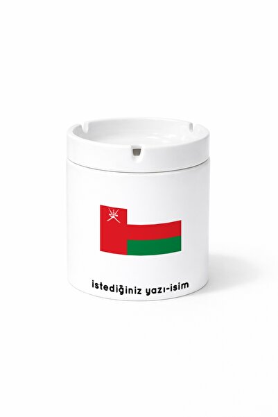 Kirbi Reklam Country Om Oman Oman Flag Flag Double Sided Printed Ash Tray Ash...