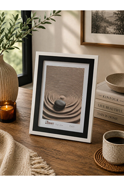 SANAT ÇERÇEVE Modern Contrast Siyah Beyaz Dekoratif Fotoğraf Çerçevesi 15x21