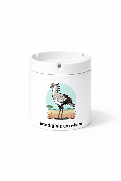 Kirbi Reklam Animal Secretary Bird Double-Sided Printed Ash Tray Ashtray Gift