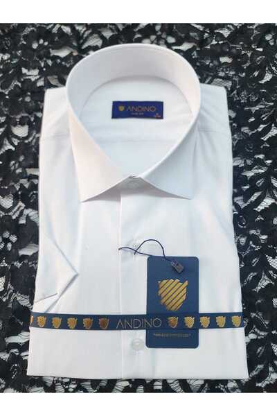 ANDINO Slimfit Short-Sleeved Men's Shirt with Lycra Slim-Fit Construction