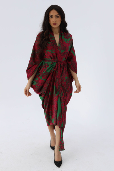 it's Mine Soft Satin Dress with a Trendy Cut -