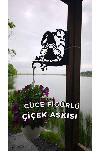 Metalciklerim Metal Saksı Askılığı - Karizma Cüce Figürlü Duvar Tipi Dekorati...