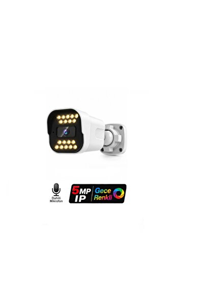 Midcom J-TECH JT-1818 UltraHD 5MP Sesli IP Bullet Kamera | PoE | 18 LED | 3.6mm | Gece-Gündüz Renkli