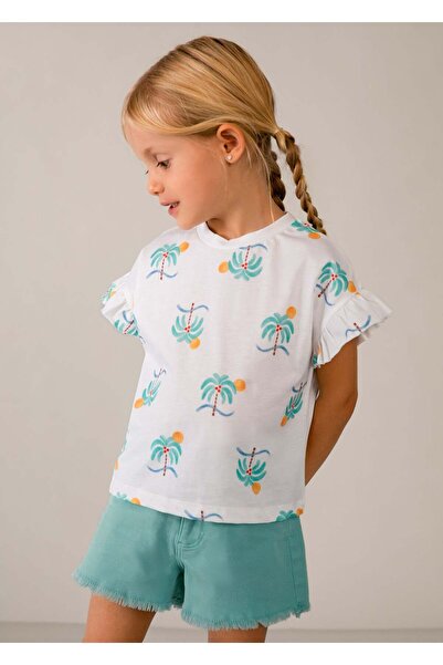 MAYORAL Girl's Printed T-Shirt White