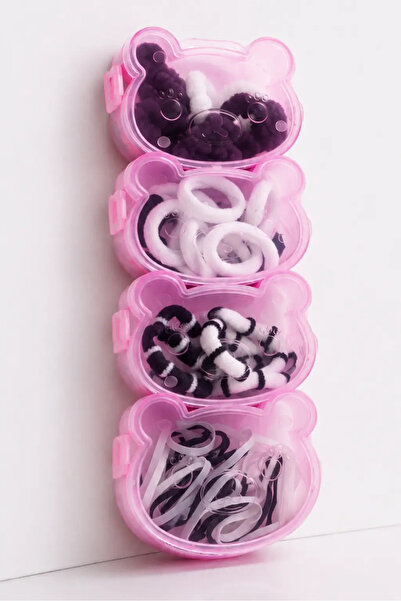 MakeWell Girls' Rubber Hair Clip Set in Box – Colorful Hair Clip Set (Mini Ru...