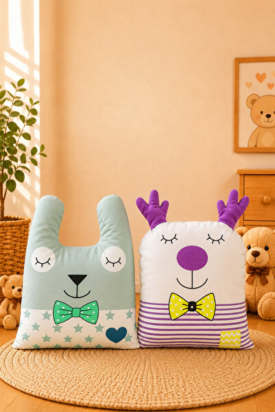 Paris Home Set de 2 perne decorative pentru camera copiilor, umplute, drăguțe...