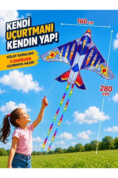 BYCEGU UÇAK ŞEKLİNDEKİ ÇOK RENKLİ UÇURTMA