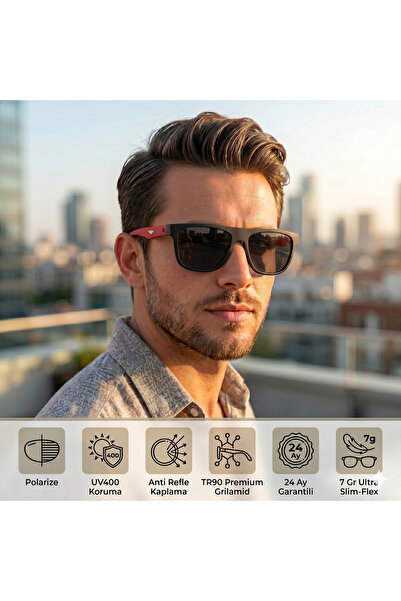 EXELİNE Col 109 New Series Polarized Men's Sunglasses-Unbreakable Frame-Polar...