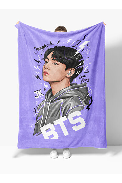 Levva Home Bts Jungook Patterned 3D Digital Printed Teen Girls Blanket Fleece...