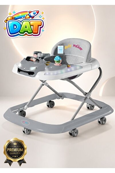 DAT Baby Walker Turquoise with Activity Tray, Removable Canopy & Wheels for 6...