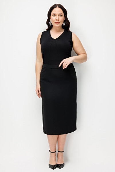 Ekol Slit Detailed Crepe Skirt