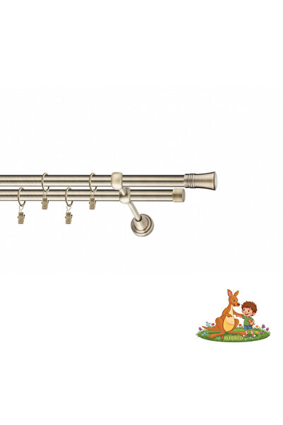KLEIDECO Galerie dubla perdea Italia, Metal, Diametru 19mm, Capete Capri, 280...