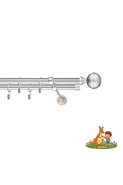 KLEIDECO Galerie dubla perdea Italia, Metal, Diametru 19mm, Capete Napoli, 24...