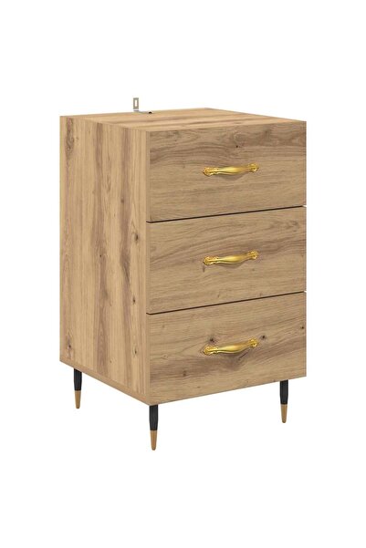 vidaxl Dulap de noapte Stejar Artizanal 40 x 40 x 66 cm Lemn compozit