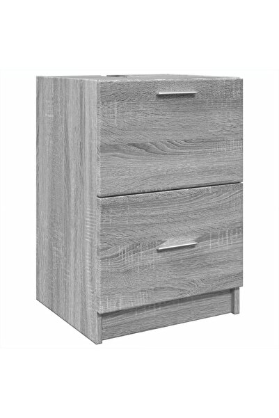 vidaxl Dulap de chiuvetă, gri sonoma, 40x37x59 cm, lemn prelucrat