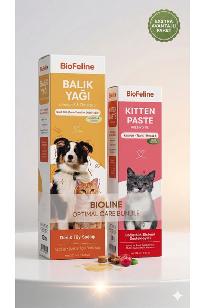 BioFeline Yavru Kedi Gelişim Ve Başlangıç Seti - Kitten Paste 100g + Somon Ba...