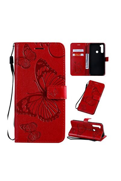 sscase Pressed Printing Butterfly Θήκη Πορτοφόλι Red (Xiaomi Redmi Note 8T)
