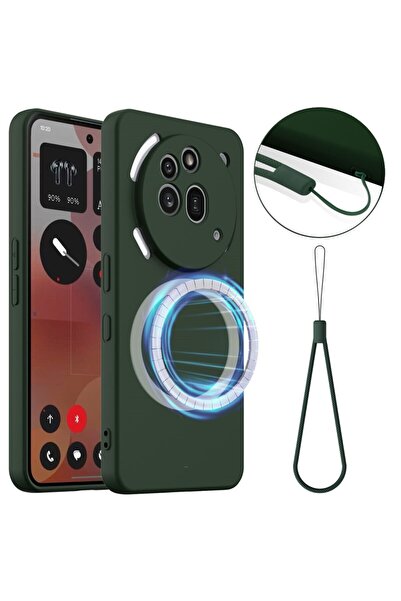 sscase MagSafe Solid Color Θήκη Σιλικόνης Dark Green (Nothing Phone (3a) Pro)