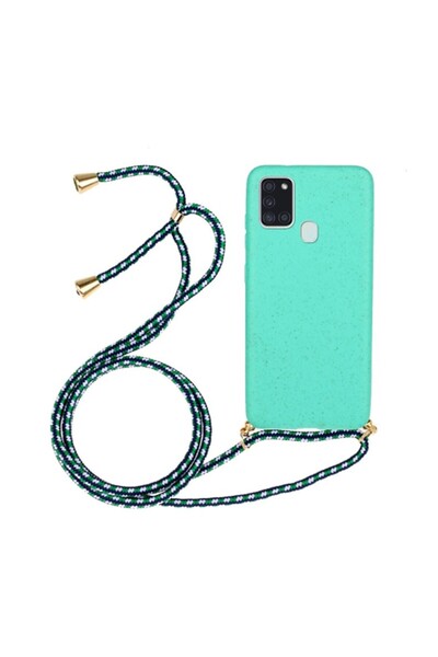 sscase Wheat Straw Material Θήκη με Λουράκι Mint (Samsung Galaxy A21s)
