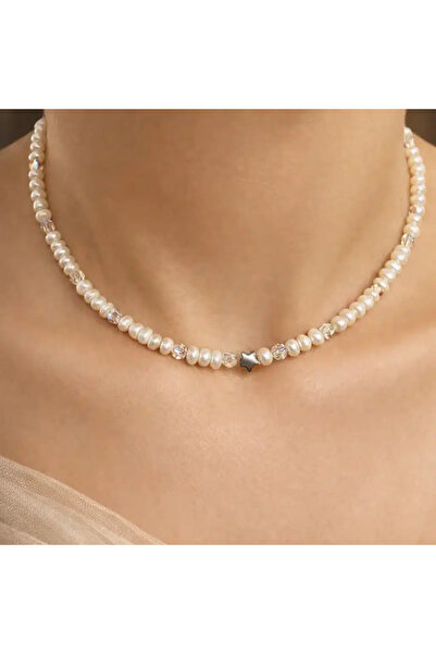 Kareline Colier cu perle cultivate și argint 925 Kareline, Charm 6 mm, Preciosa
