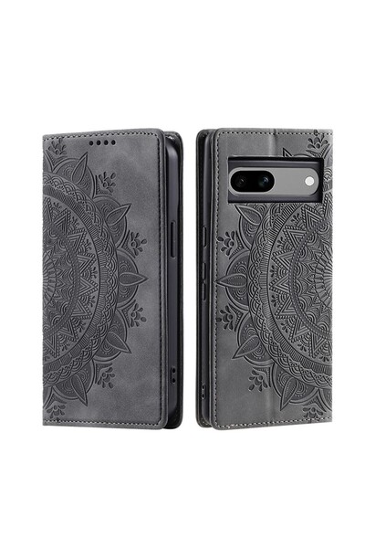 sscase Mandala Flower Θήκη Βιβλίο Grey (Google Pixel 8a 5G)