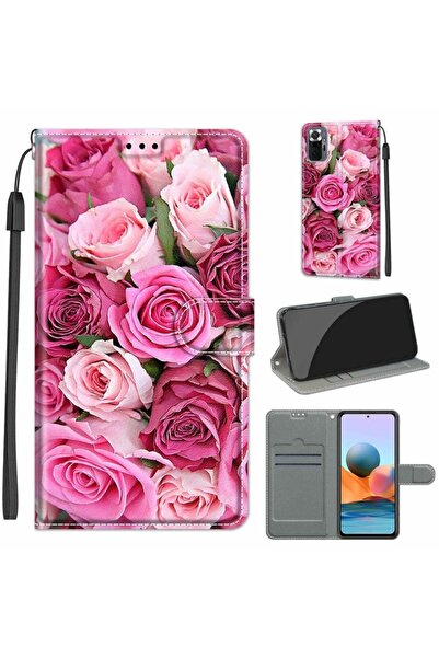 sscase Colored Drawing Θήκη Πορτοφόλι Pink Rose (Xiaomi Redmi Note 10 Pro)
