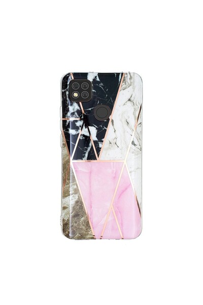 sscase Flat Plating Splicing Gilding Θήκη Σιλικόνης Grey Pink White Marble (X...