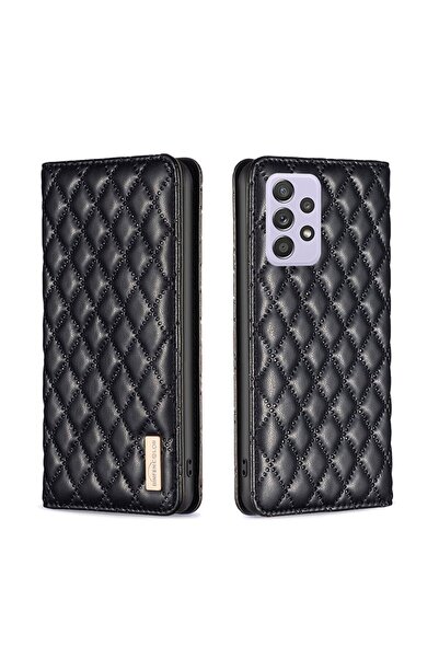 sscase Puff Rhombus Θήκη Βιβλίο Black (Samsung Galaxy A52/A52s)