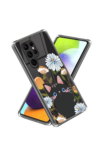 sscase Drawing Pattern Θήκη Σιλικόνης Flower Cat (Samsung Galaxy S24 Ultra 5G)