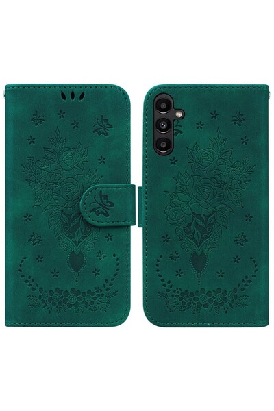 sscase Butterfly Rose Θήκη Πορτοφόλι Green (Samsung Galaxy A25 5G)